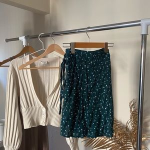 Brandy Melville Floral Wrap Skirt